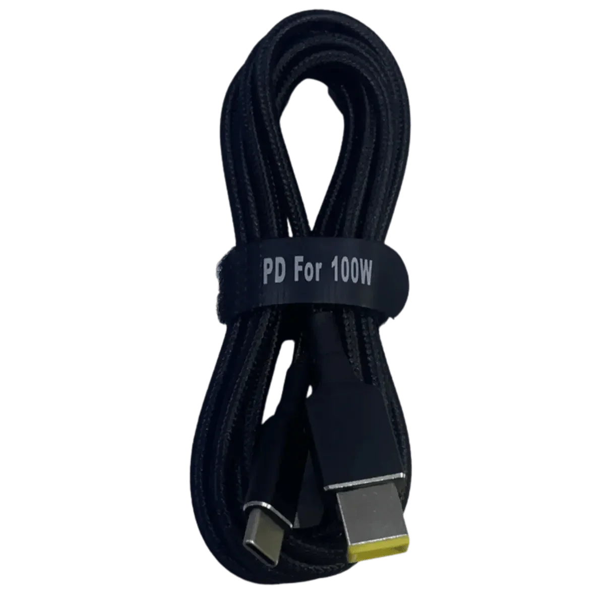 Câble fiche carrée jaune vers USB-C pour PC Lenovo