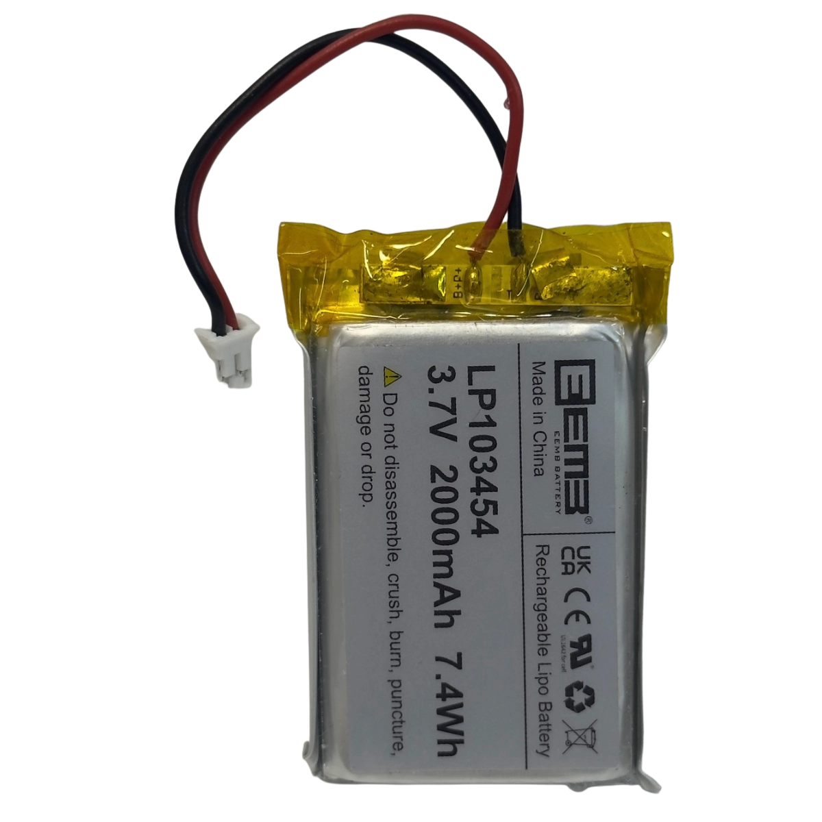 Batterie 103454 LiPo 3.7V 2000mAh
