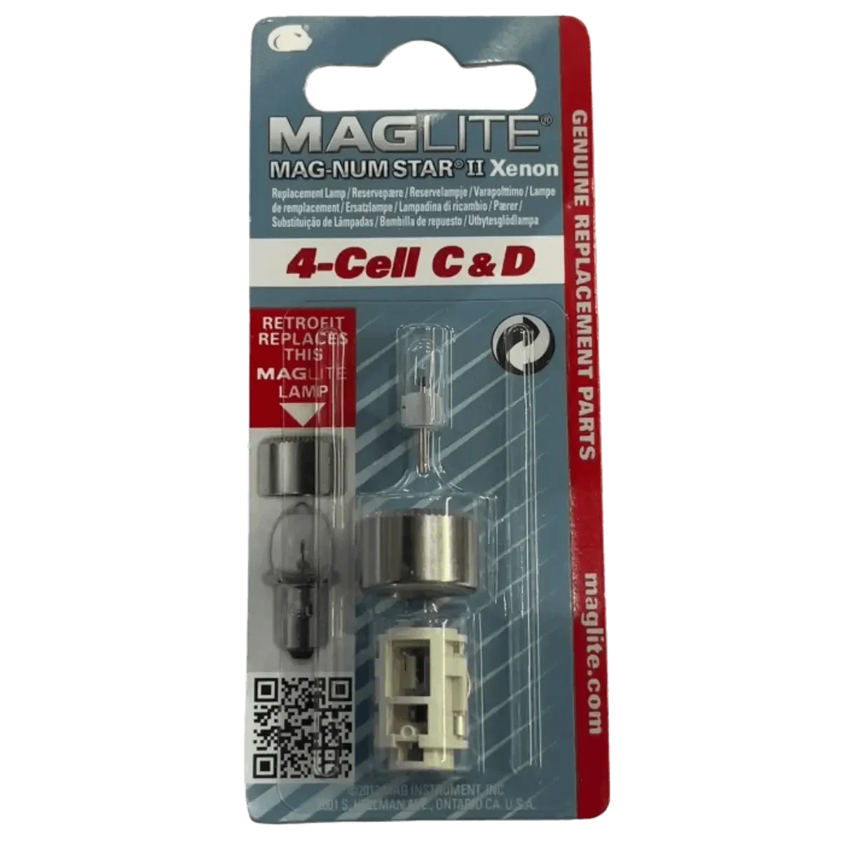 Ampoule 4-Cell C/D Mag-num Star 2 Xenon pour lampe de poche Maglite
