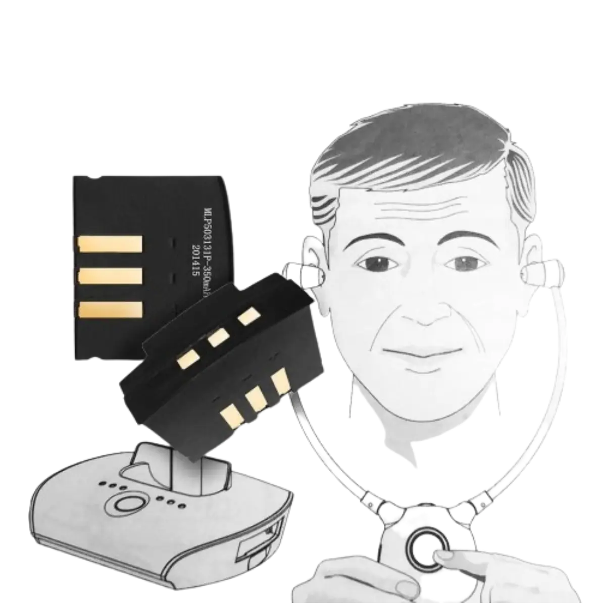 Batterie pour Casque sans Fil Meliconi MLP503131P