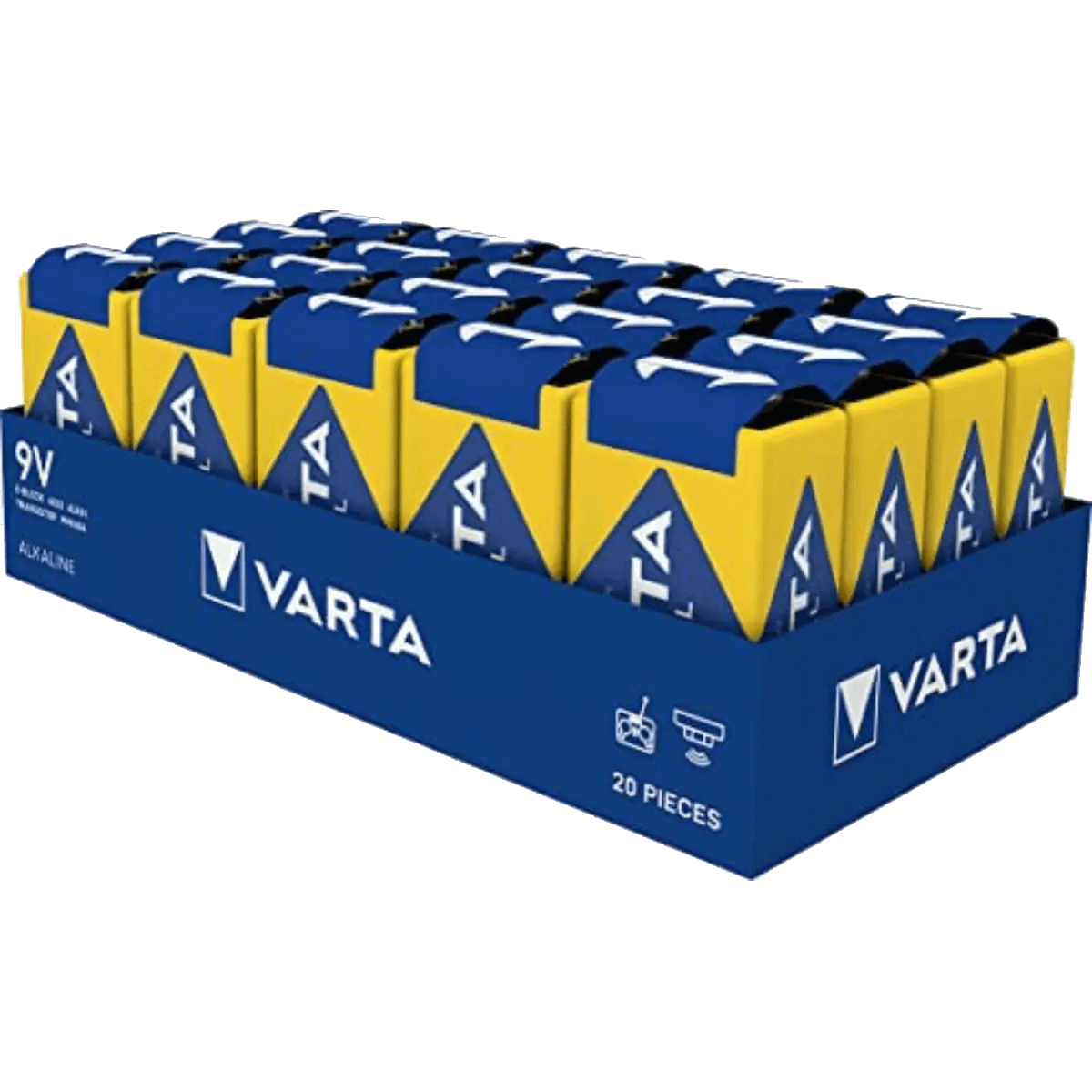 Boite de 20 Piles Alcaline 9V - 6LR61 Varta Industrial (4022) - Vlad