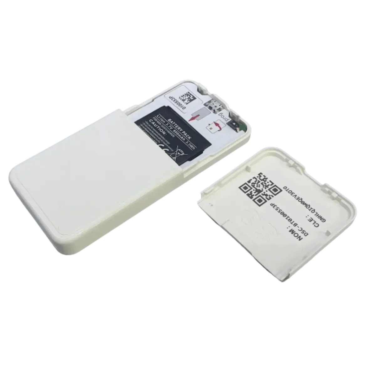 Batterie pour lecteur carte vitale Kapelse KEX008BL et Sensyl DSC