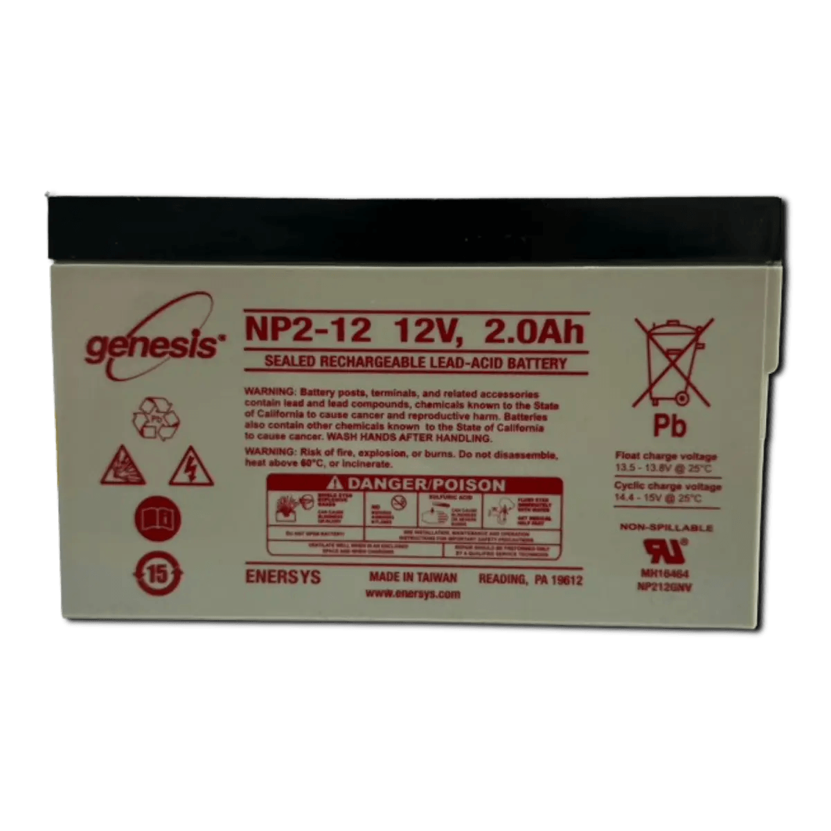 Batterie rechargeable au plomb 12V 2Ah NP2-12