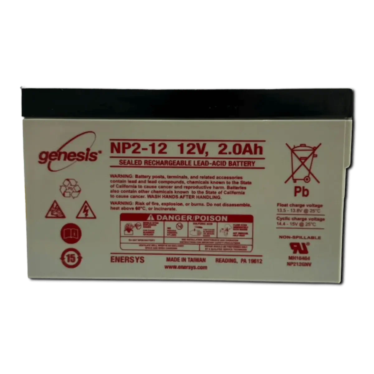 Batterie rechargeable au plomb 12V 2Ah NP2-12