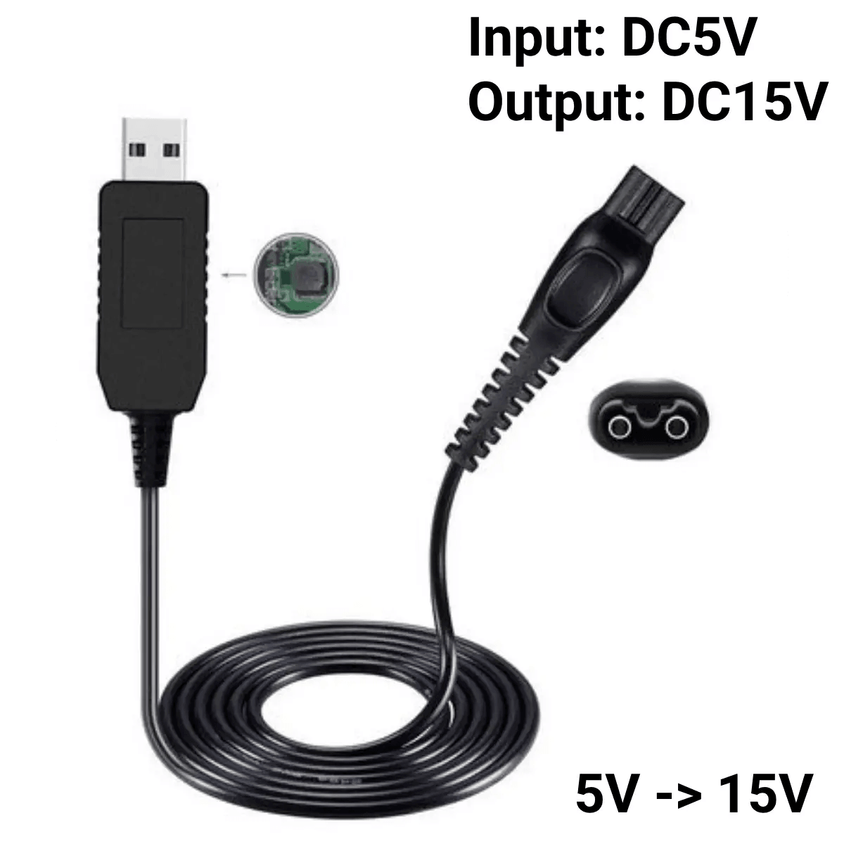 Chargeur USB 15V pour Philips One Blade QP6520 QP6510