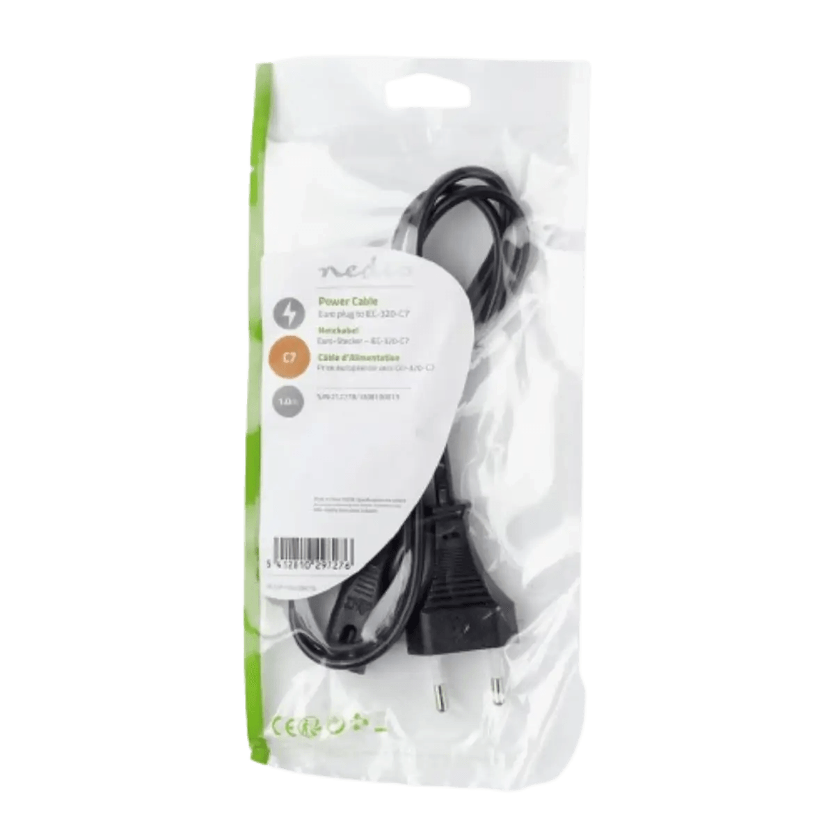 Câble Male D'alimentation Secteur en 8 Type C7 1 Mètre