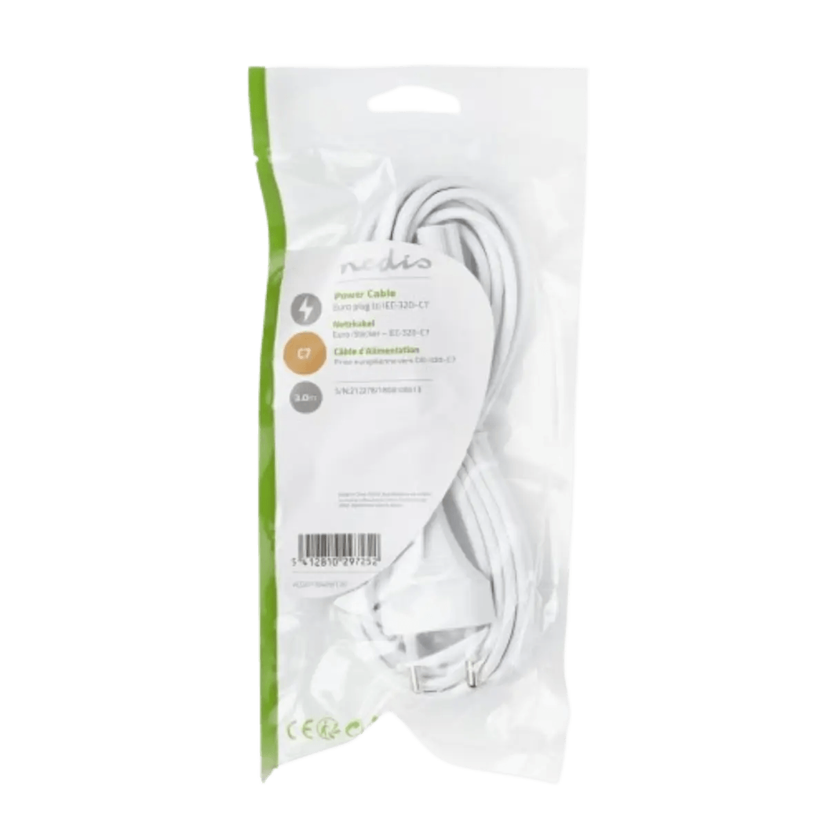 Câble Male D'alimentation Secteur en 8 Type C7 3 Mètres