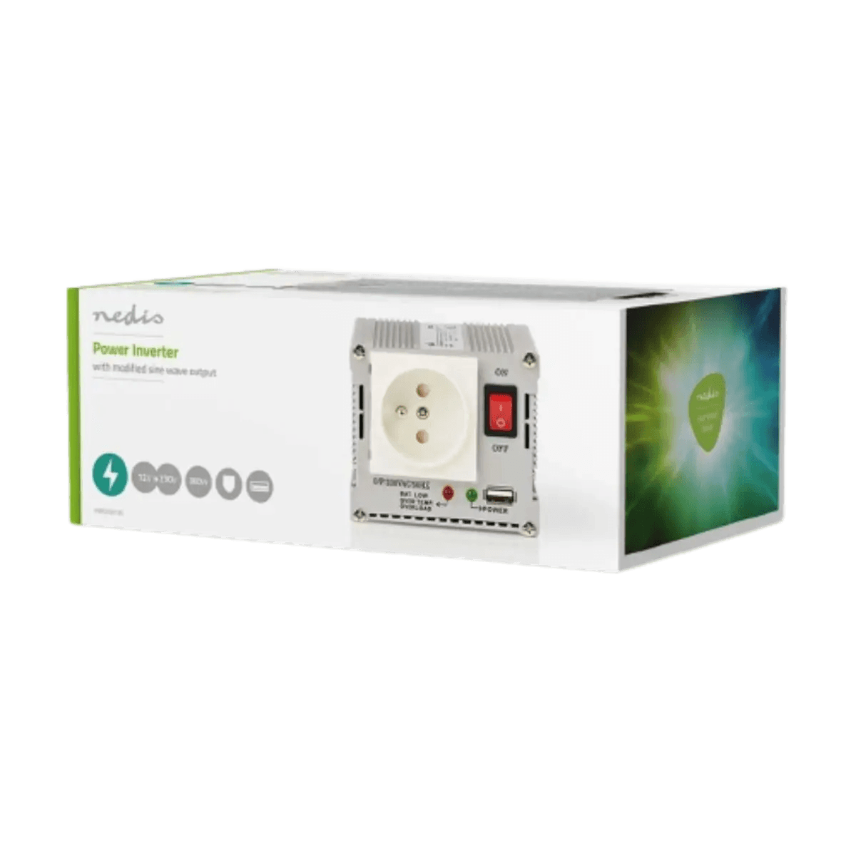 Convertisseur D'alimentation Sinus Modifiée 12VDc 230 VAc 300W Sortie USB