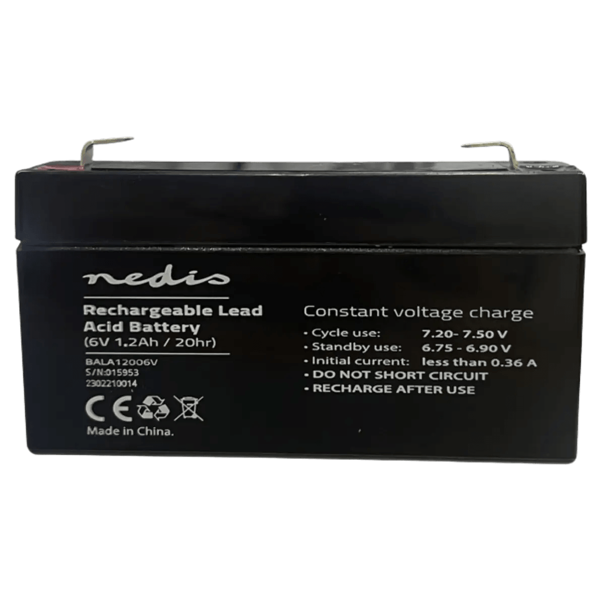 Batterie Plomb 6V 1.2Ah