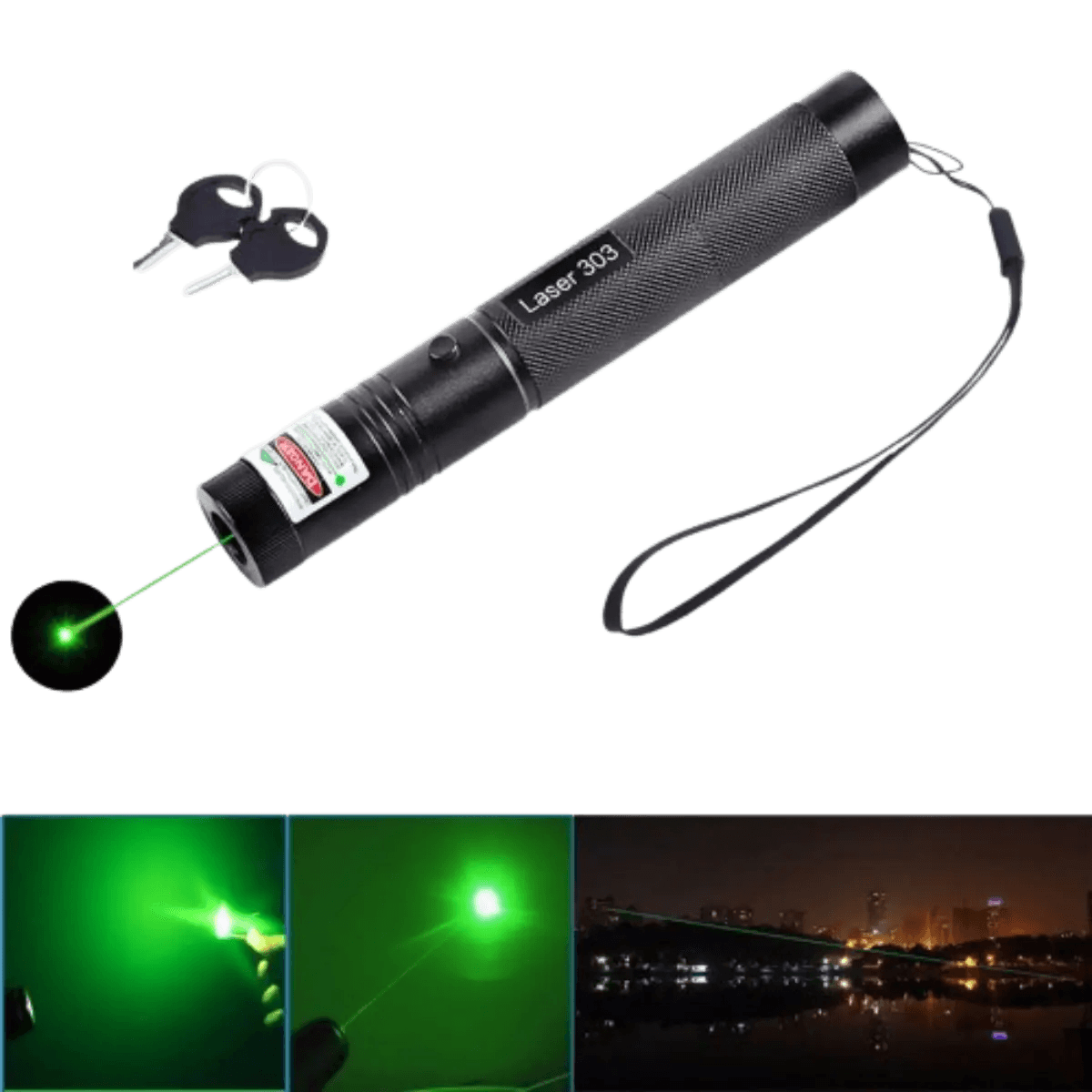 Pointer Laser vert rechargeable