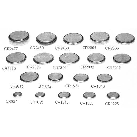 Piles boutons lithium LR41 - LR626 - LR43 - LR44 - CR2016 - CR2025 - CR2032