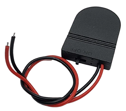 Porte-pile CR2032 avec fils rouge et noir 15 cm