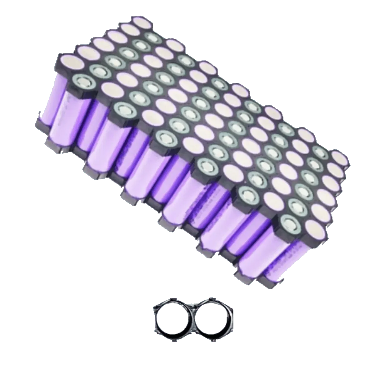 Support modulaire pour accu 18650, rack de 2 accus