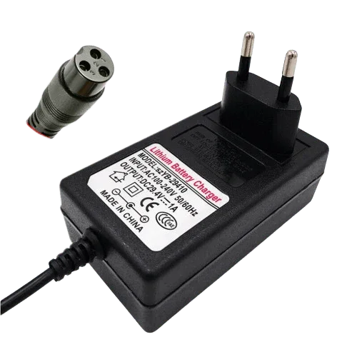 Chargeur pour Trottinette 29.4V 1A Connecteur 3 PIN 9mm
