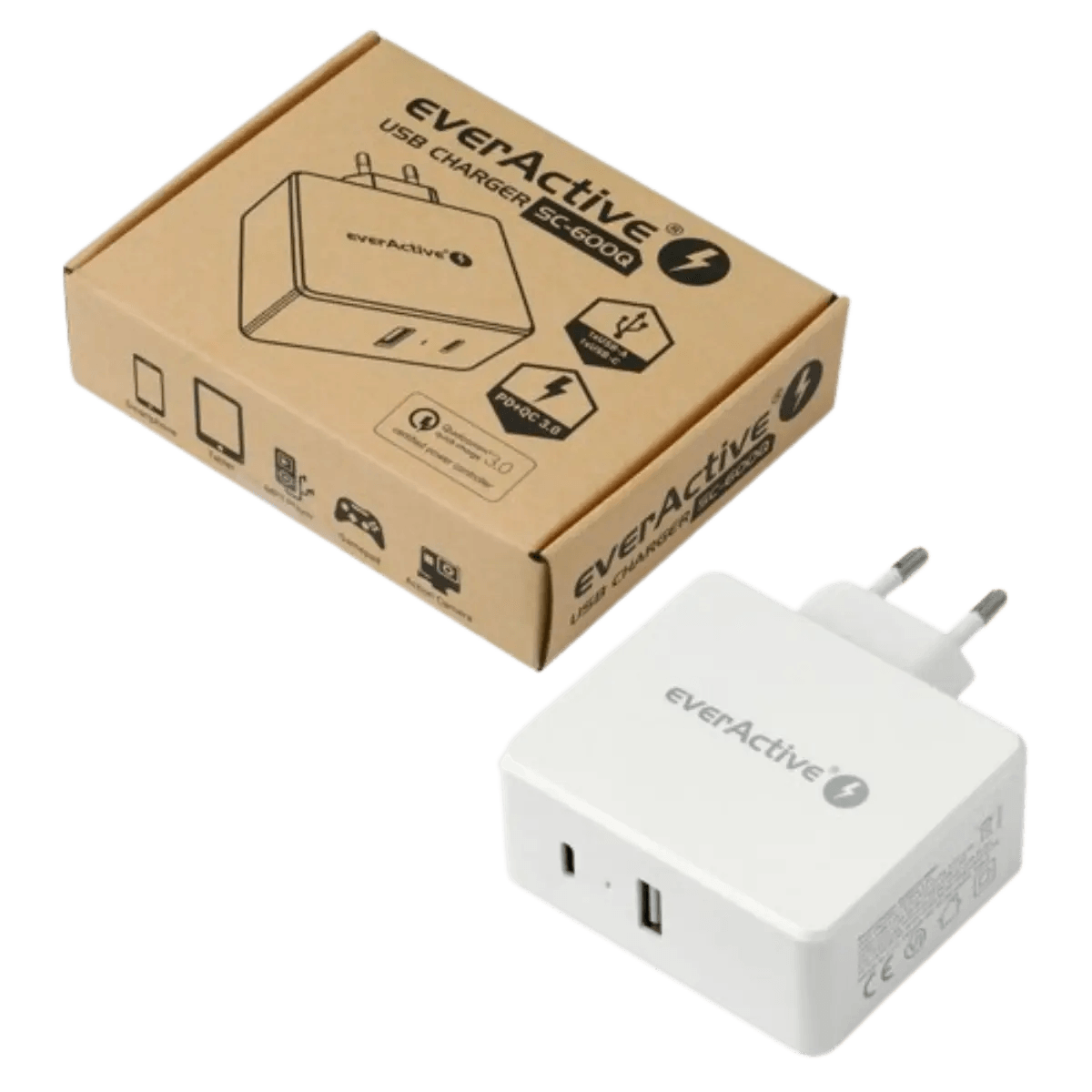 Chargeur rapide USB et USB-C 63W