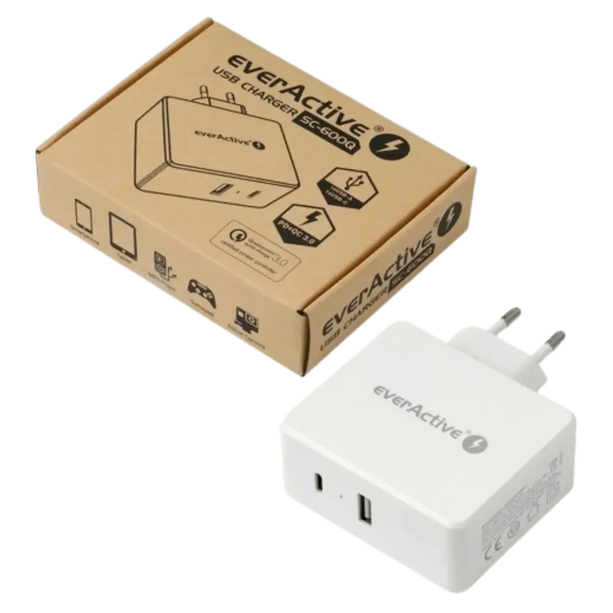 Chargeur rapide USB et USB-C 63W