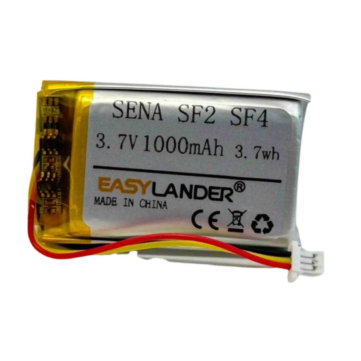 Batterie Li-Po grande capacité pour intercom Sena SF2, SF4, SP52, SP52-C 3 fils