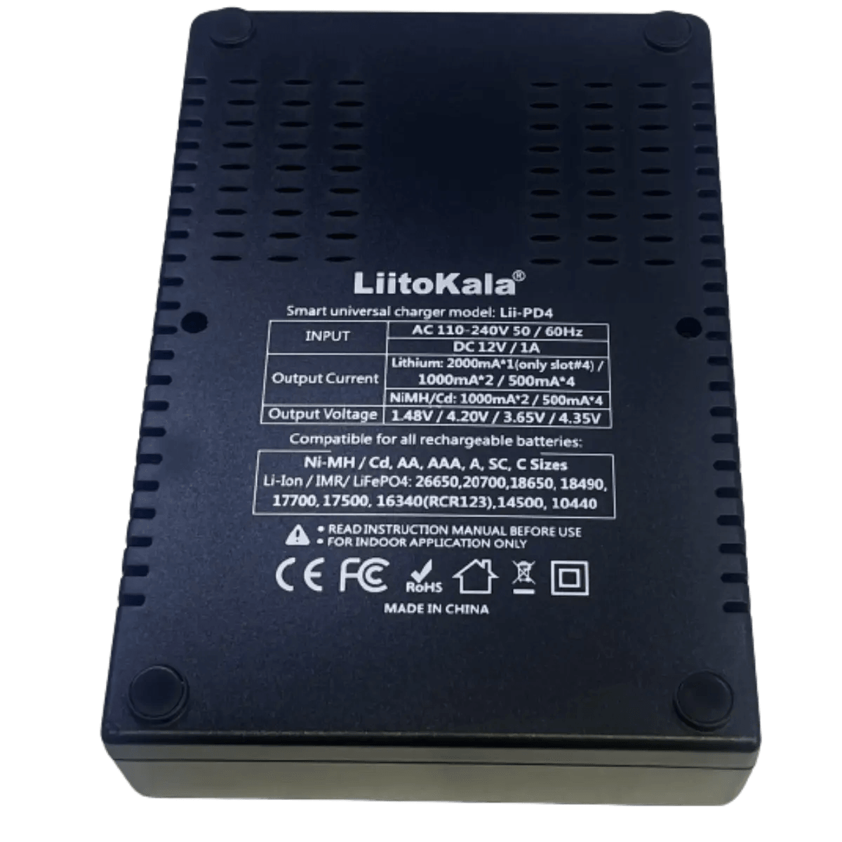 Chargeur batterie intelligent 4x 10440 à 26650