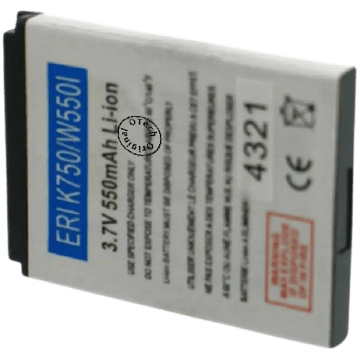 Batterie pour téléphone portable Sony V600I, J220I, K750, S600, W550I