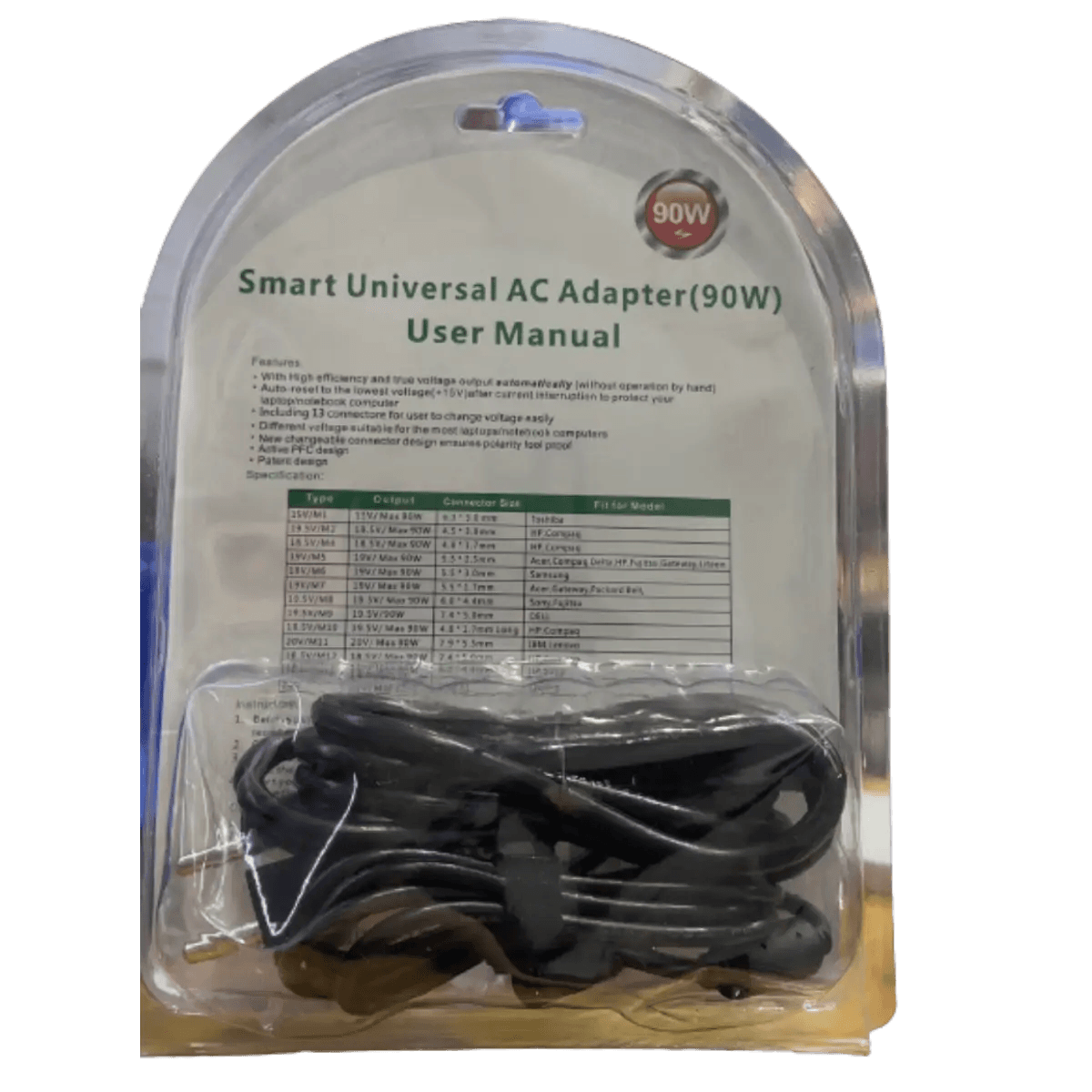 Alimentation de charge universelle 90W pour PC portable avec 13 embouts