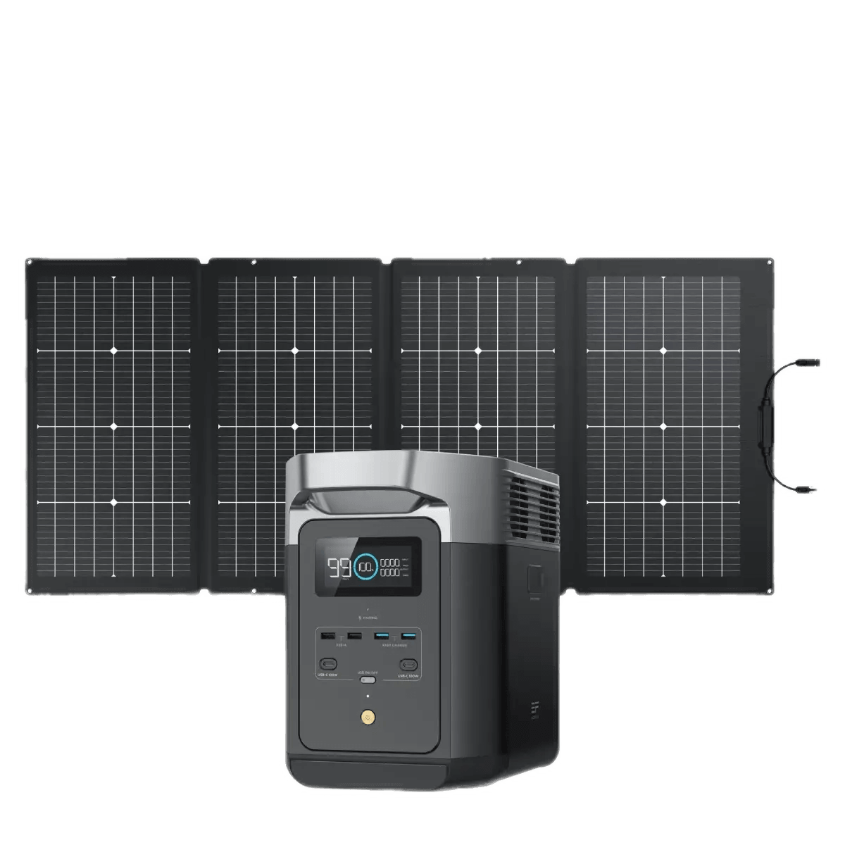 Station électrique 1024Wh Delta 2 + Panneau solaire portable 400W