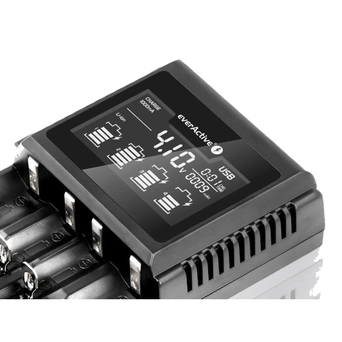 Chargeur pour 4 batteries Ni-Mh, Li-ion et LIFEPO4