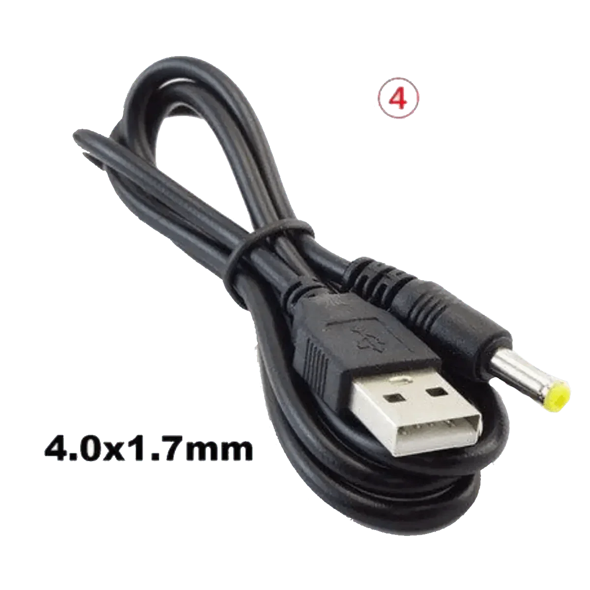 Câble d'alimentation DC USB vers Jack DC 4 x 1.7mm