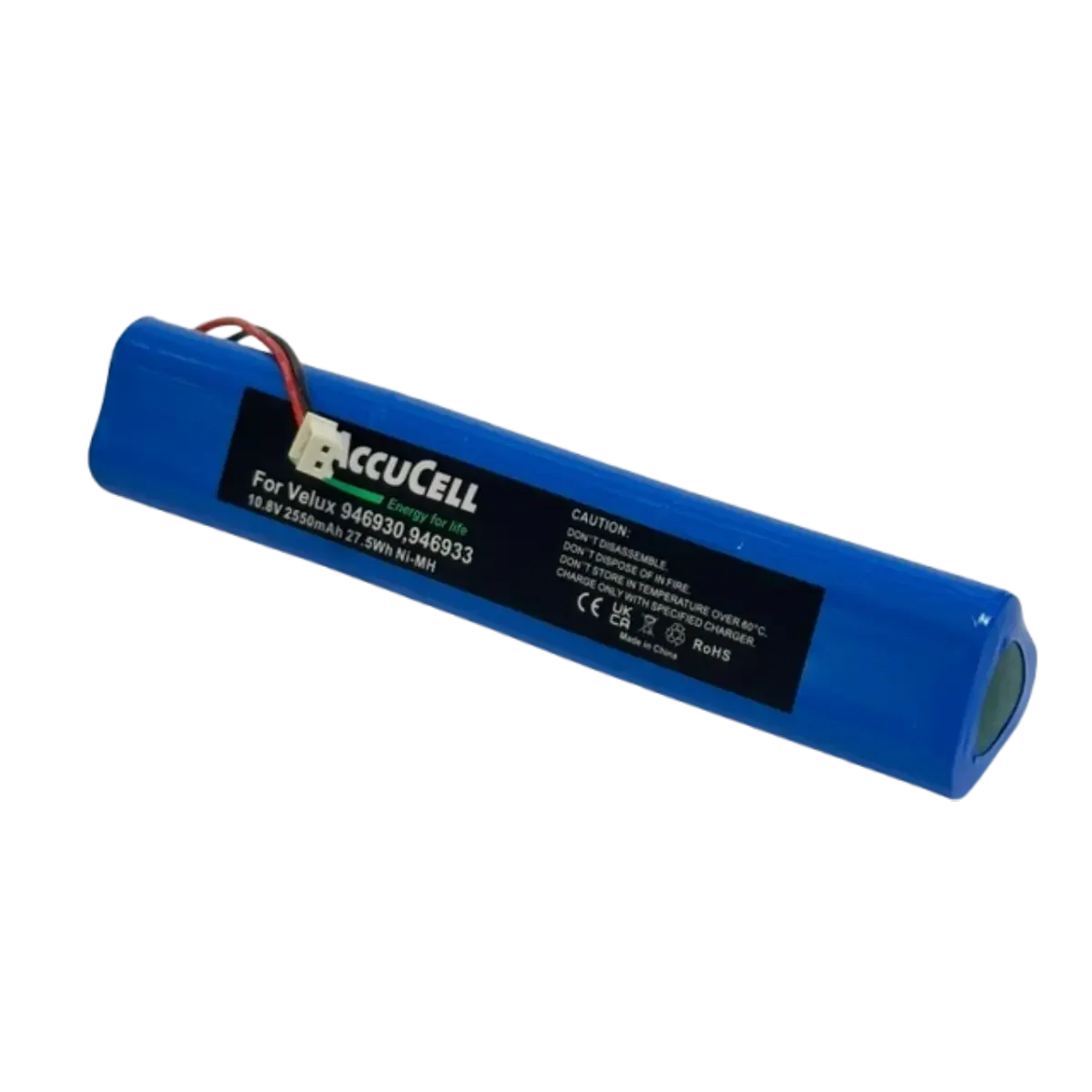 Batterie de remplacement 10.8V 2550mAh pour volet roulant solaire Velux – Compatible moteurs SSL