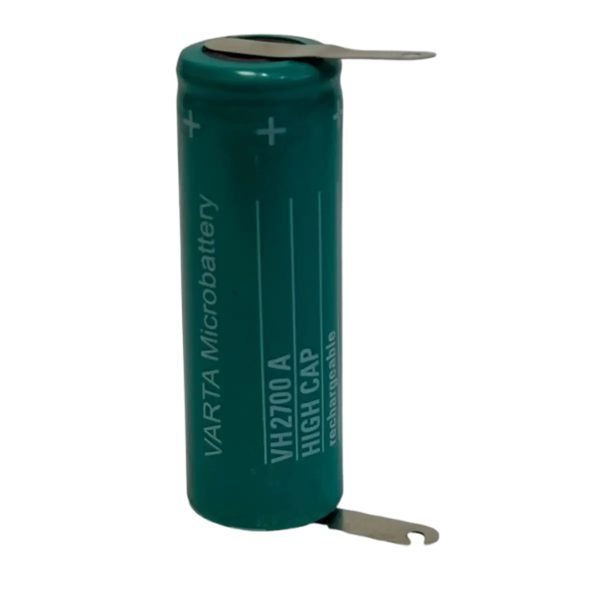 Batterie rechargeable VARTA VH2700 A 1.2V 2700mAh avec languettes à souder – Format A – Ni-MH face