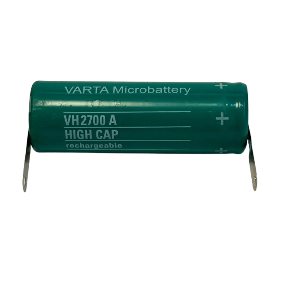 Batterie rechargeable VARTA VH2700 A 1.2V 2700mAh avec languettes à souder – Format A – Ni-MH vue de face