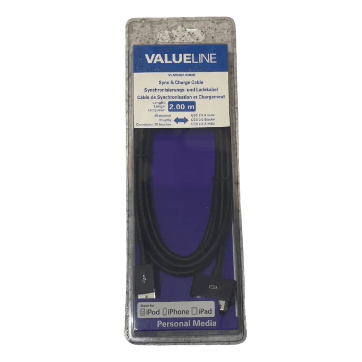 Câble de charge et de transfert 30-PINS pour iPad, iPhone, iPod