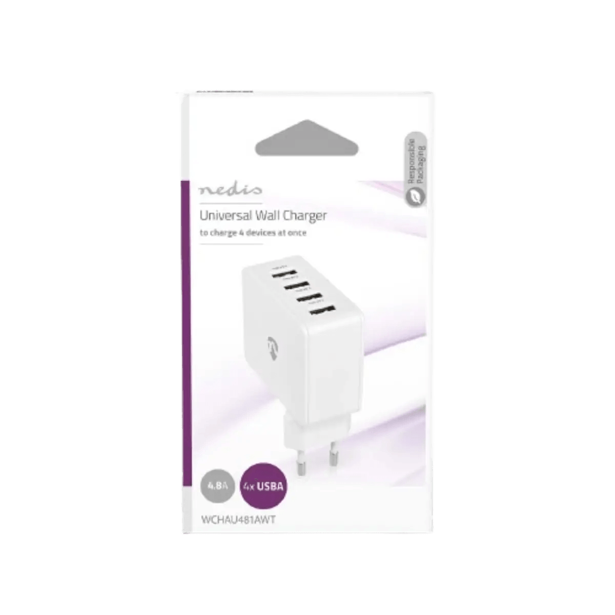 Chargeur mural 4x USB 24W