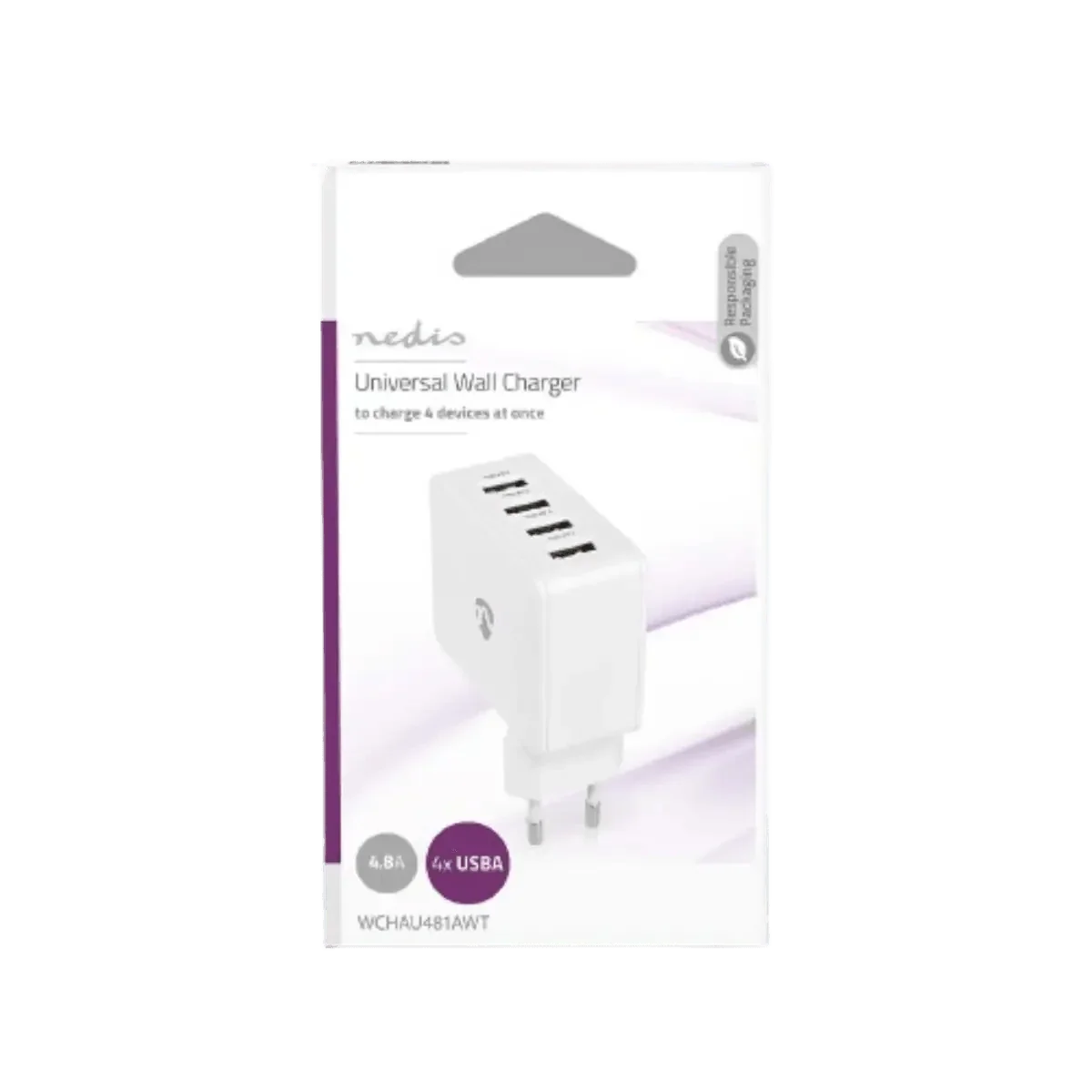 Chargeur mural 4x USB 24W