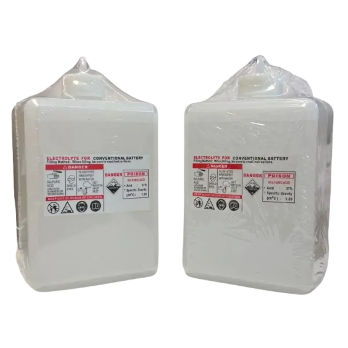 Deux bidons d'électrolyte pour batterie conventionnelle KYOTO