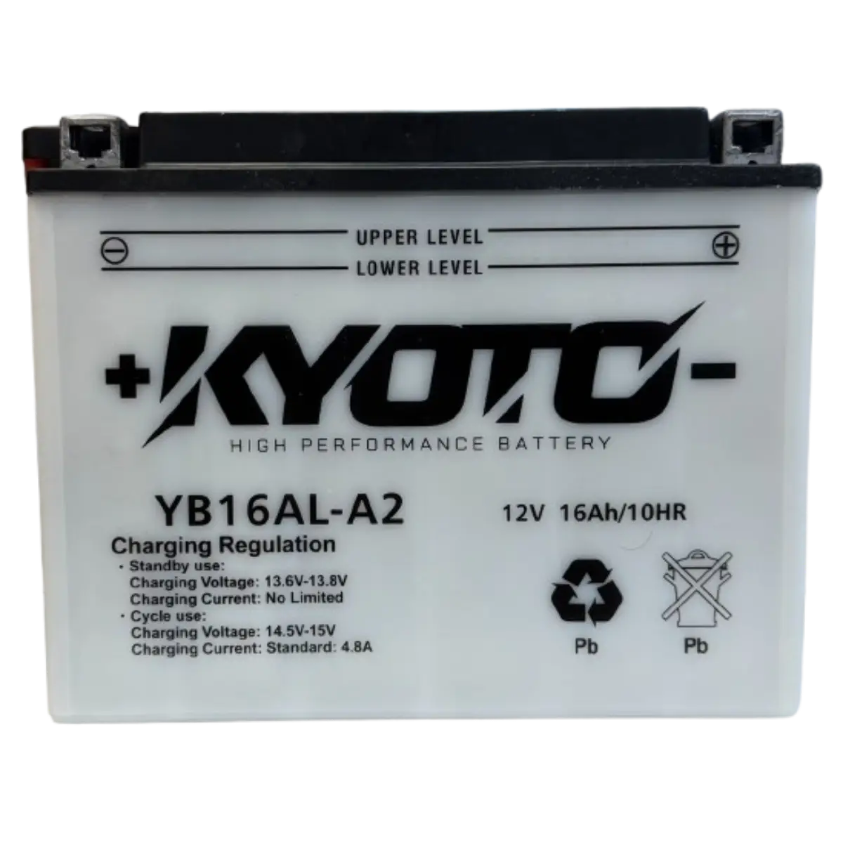 Kyoto - Batterie YB16AL-A2 avec entretien, livrée avec Pack Acide