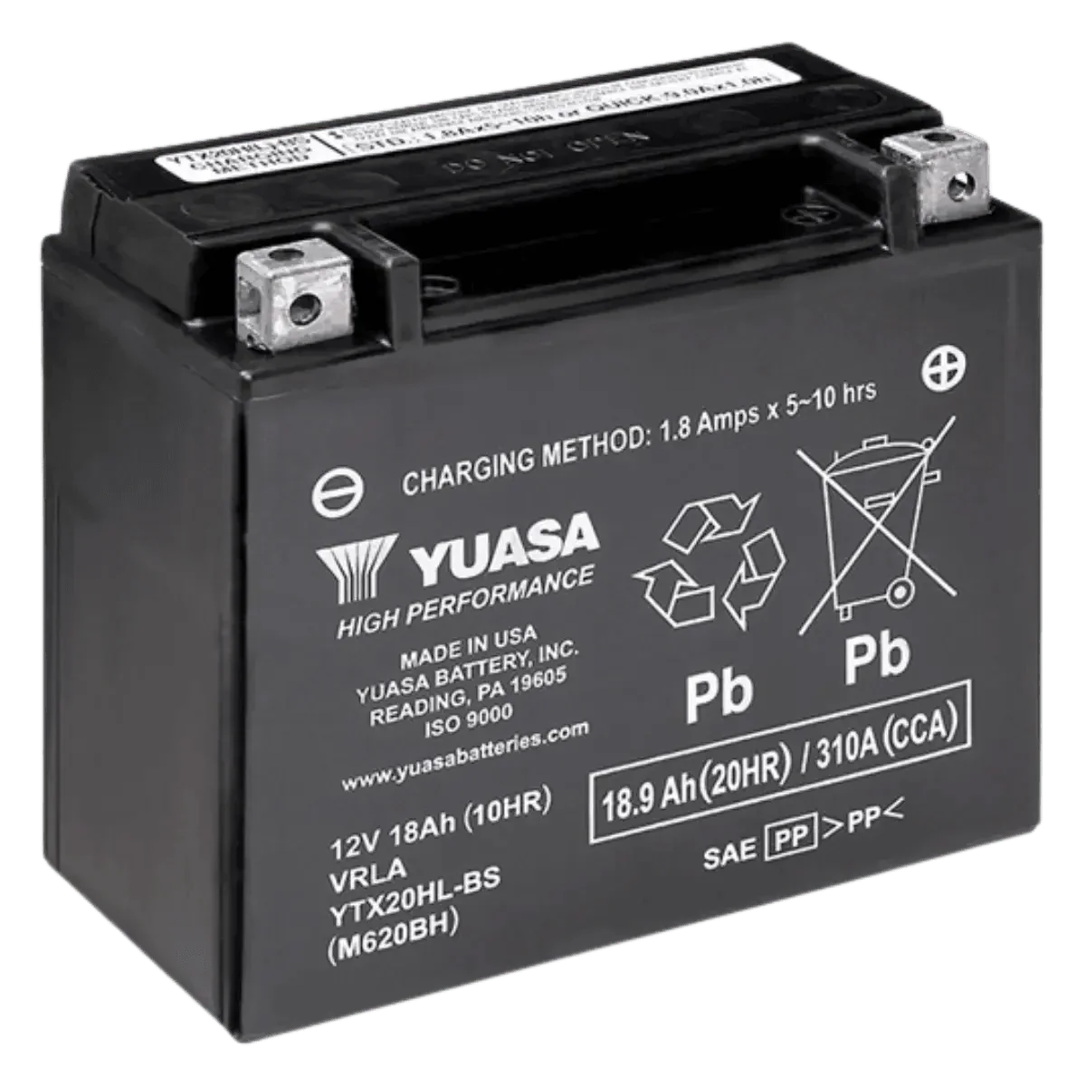 Batterie Moto YUASA YTX20HL 12V AGM – Sans Entretien Prête à l'Emploi