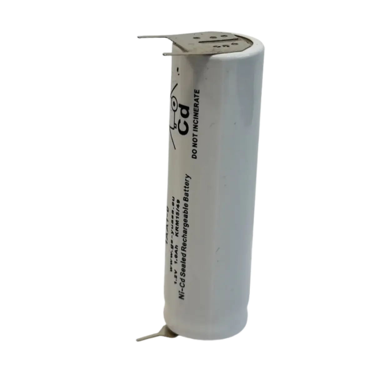 Accu 1.2V 1Ah Ni-Cd AA avec pattes à souder