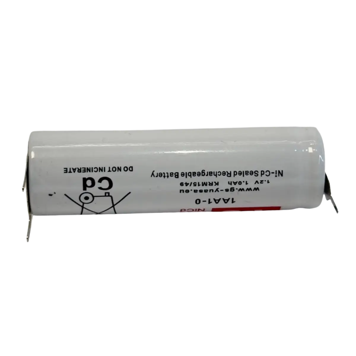 Accu 1.2V 1Ah Ni-Cd AA avec pattes à souder