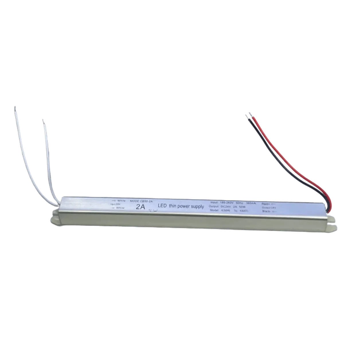 Alimentation LED 24 V DC 2 A - vue principale du bloc mince