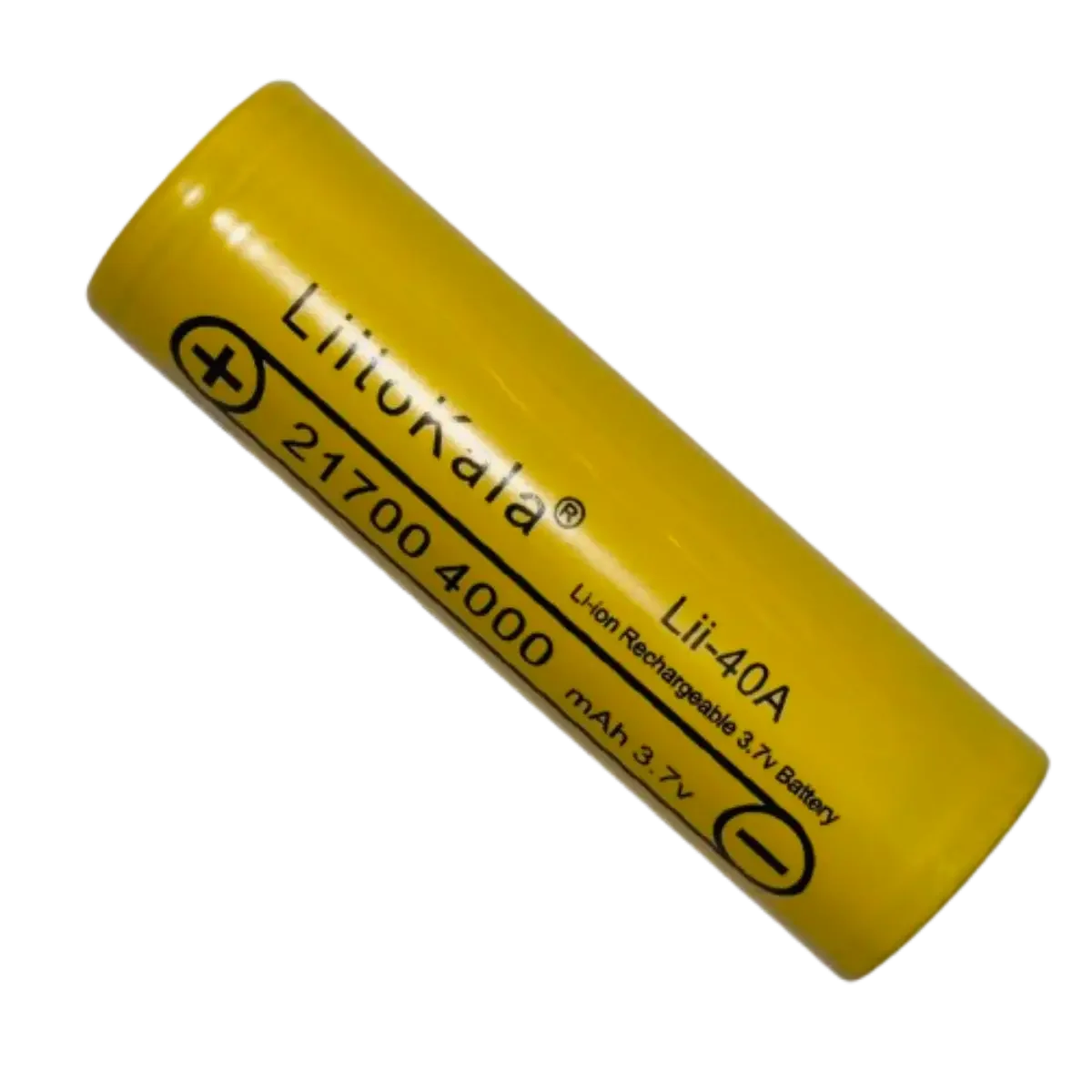 Batterie 21700 Li-ion LiitoKala Lii-40A 3.7V 4000mAh borne plate