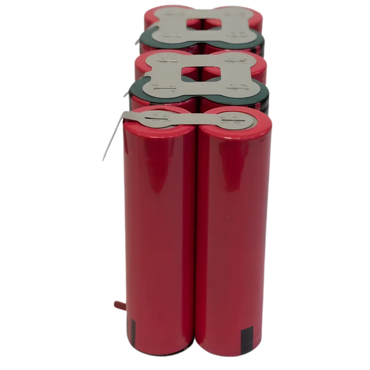 Pack batterie Li-ion 5S2P 18V 7Ah de dix cellules 18650 - autre angle du montage