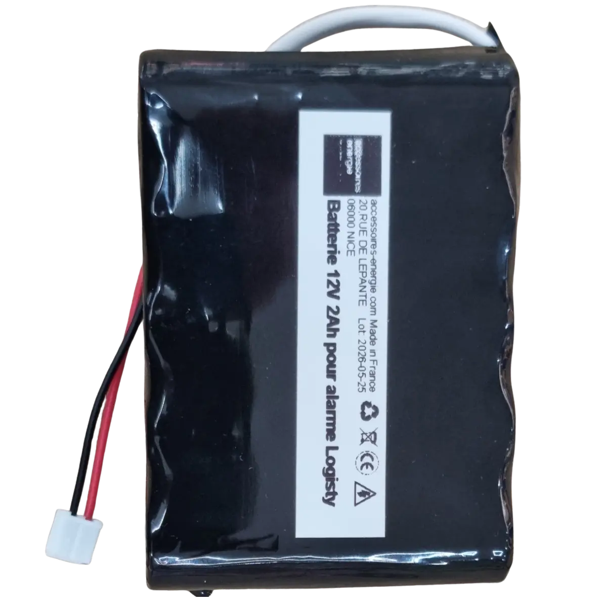 Batterie 12V 2Ah AA pour alarme Logisty