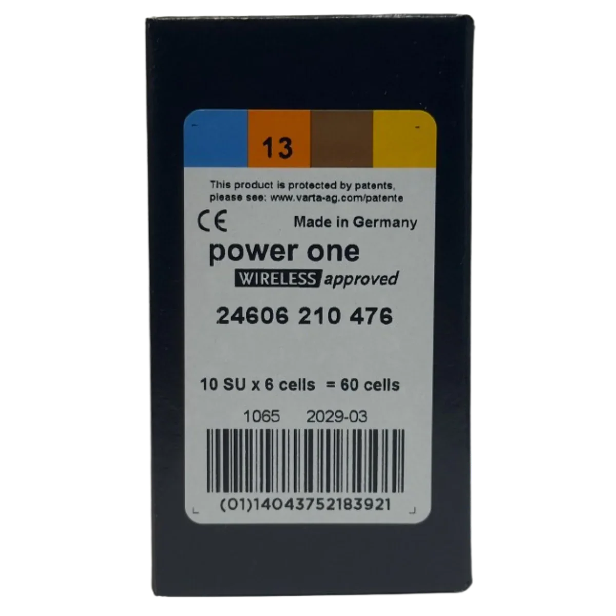 Lot 60 batteries N° 13 for Hearing Aid