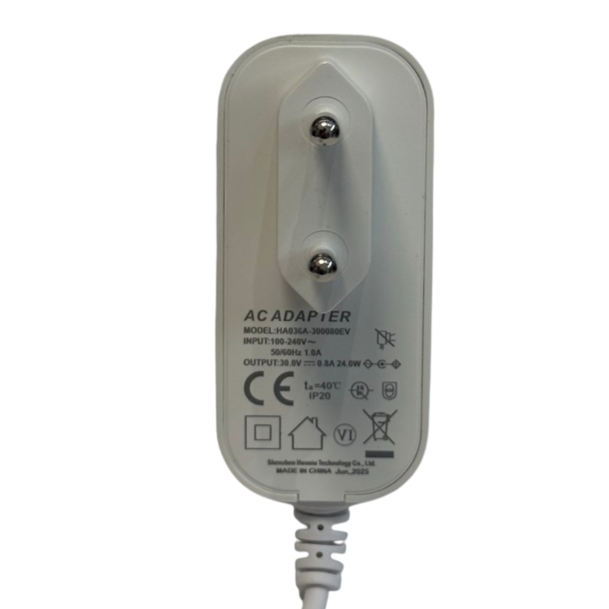 Chargeur 30V 0.8A pour aspirateur Xiaomi Dreame – V8, V9, V10, 1C, K10, G9, G10, 1S