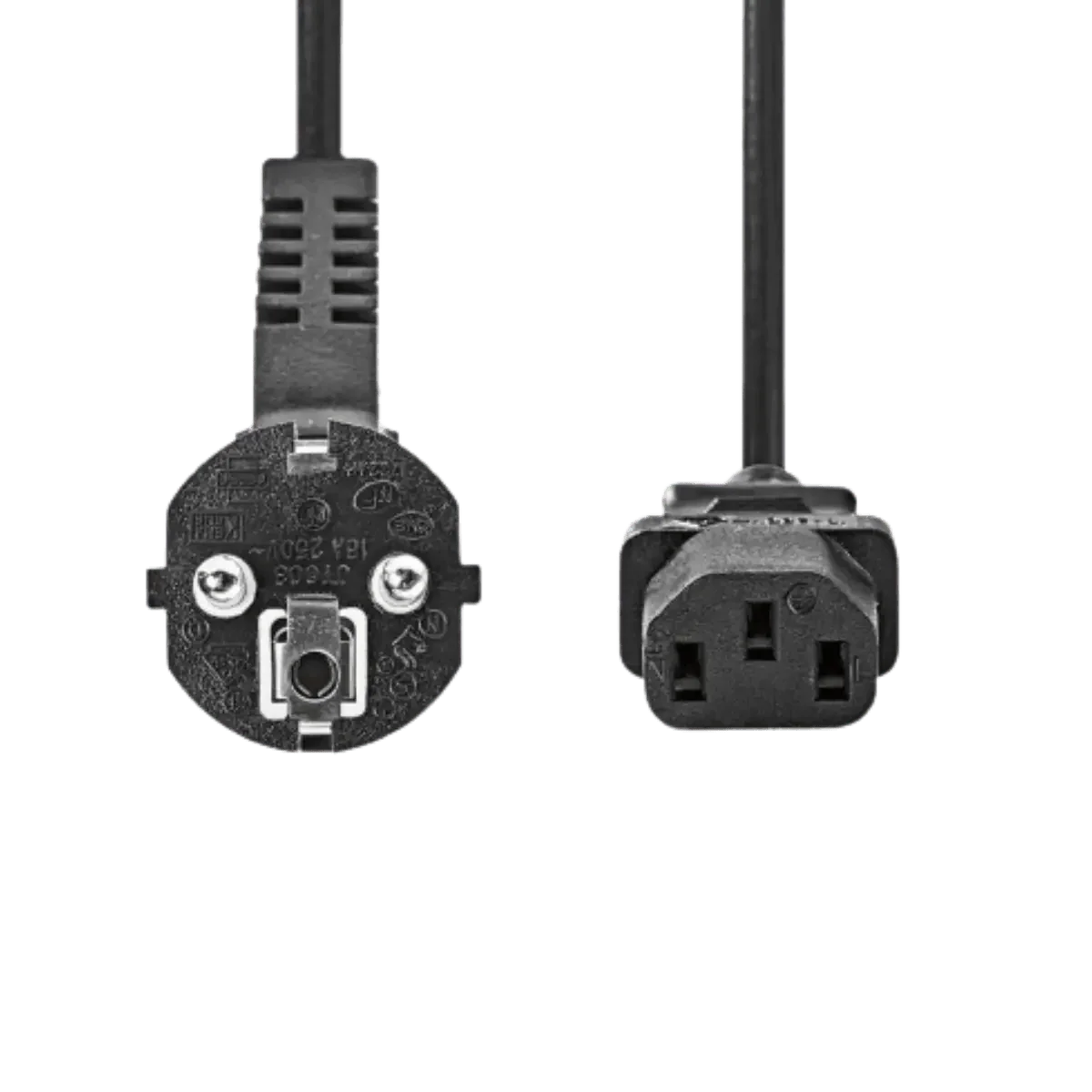 Câble d'alimentation secteur Nedis CEGP10000BK20 noir de 2 mètres avec connecteur IEC C13