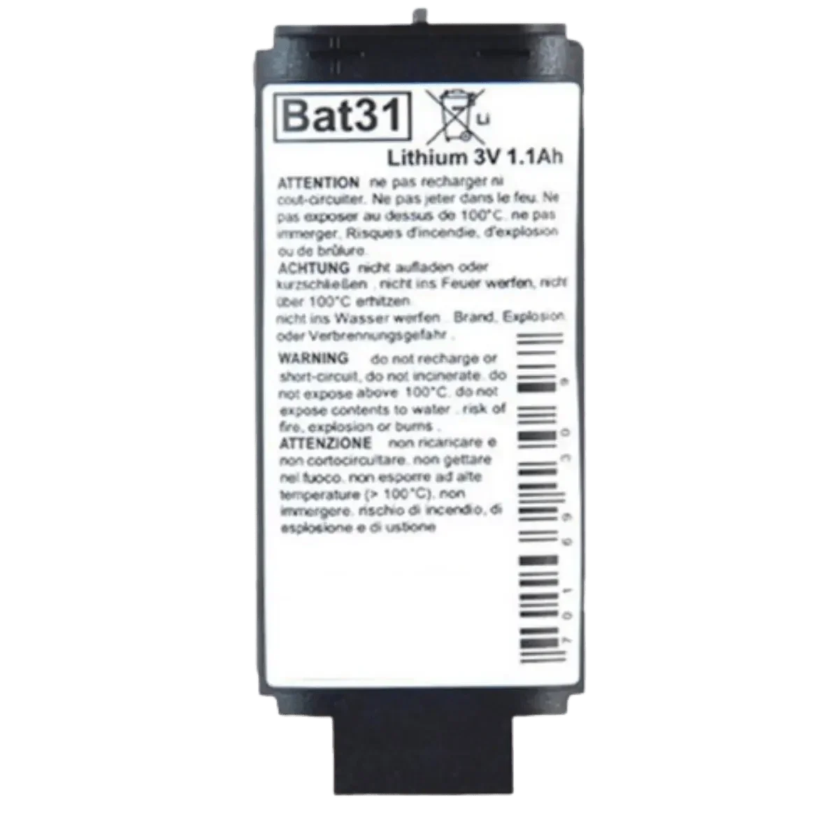 Pile BATLI31 3V 1.1Ah lithium Hager Daitem