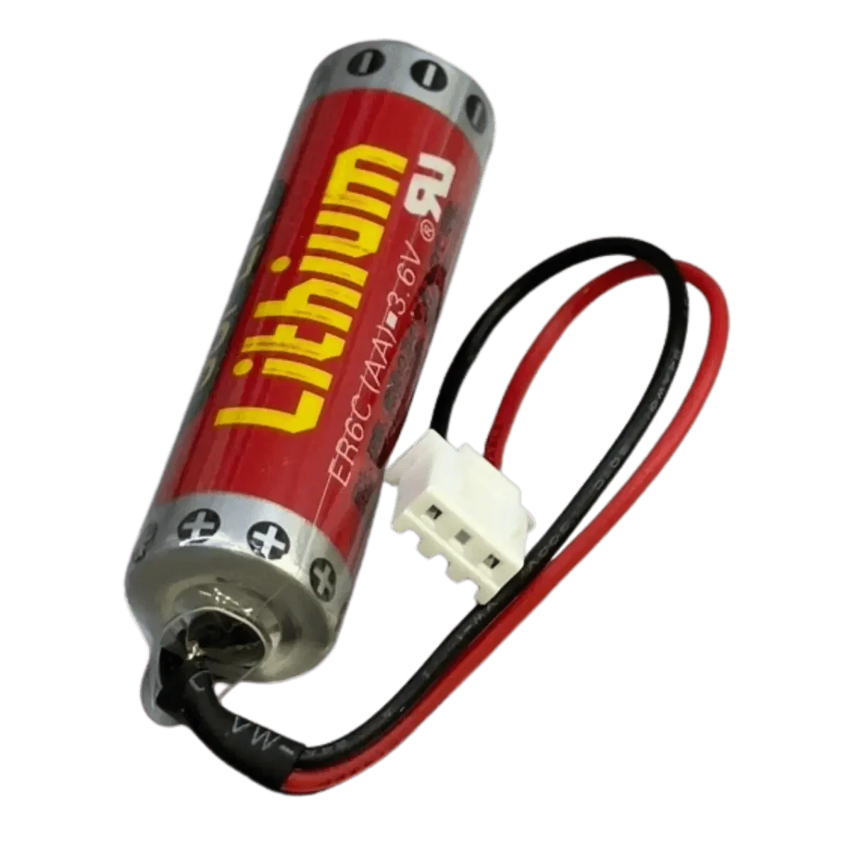 Pile ER6C de sauvegarde automate, câblage et connecteur blanc à trois positions