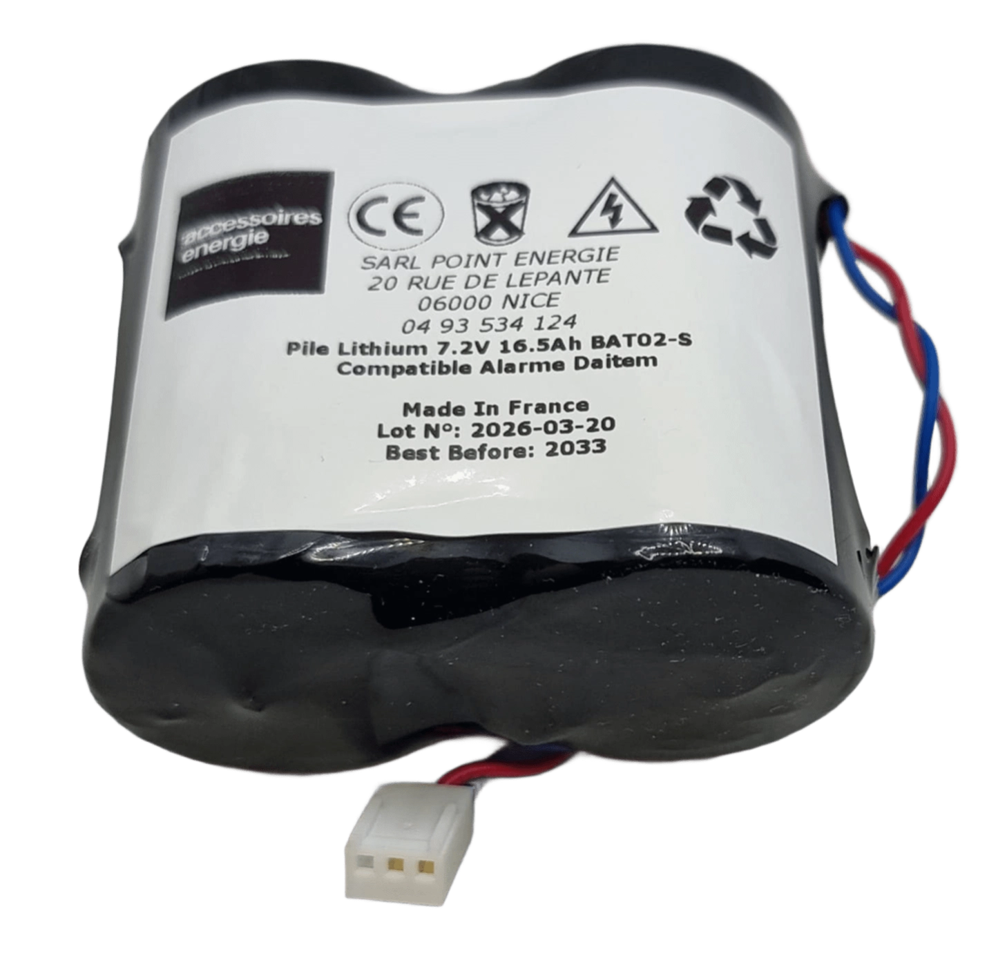 pile 2LSH20 7.2V ALARME lithium