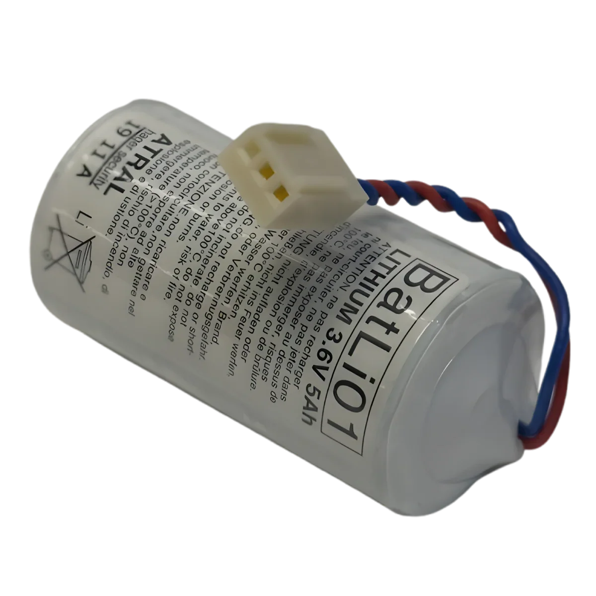 Dimensions pile lithium BATLI01 3.6V 5Ah