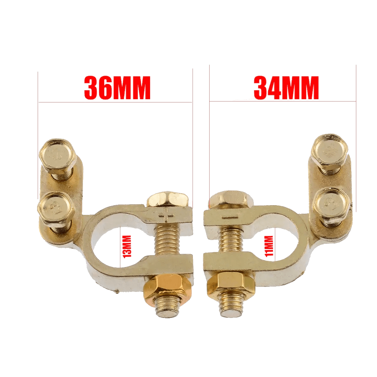 Paire de pinces pour batterie de voiture métal